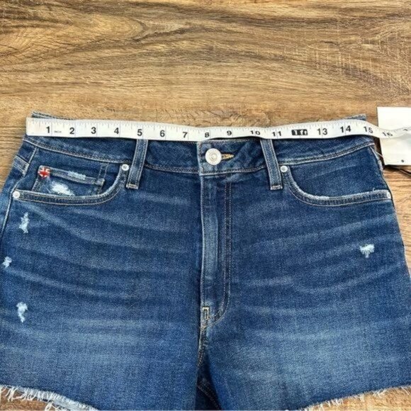 HUDSON JEANS Croxley High Rise Cut off Flap Pocket Denim Shorts Blue Sz 30 NWT - Picture 16 of 17